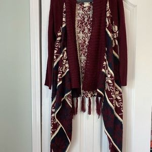 Boho aztec print cardigan